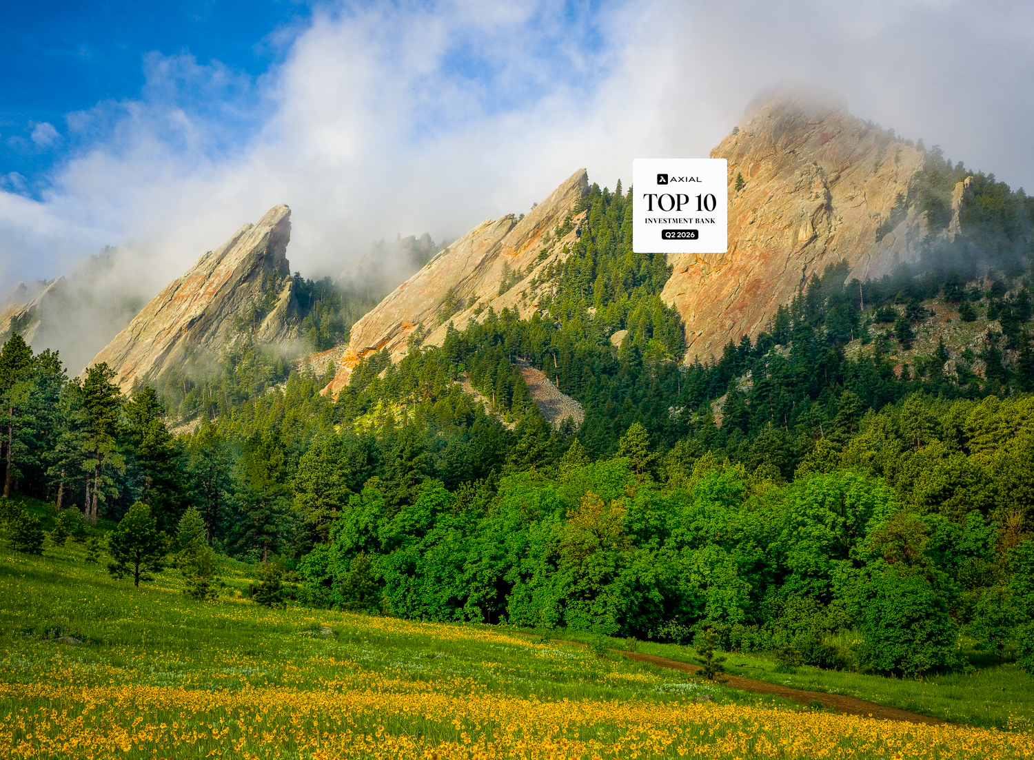 Flatirons mountain range - symbolizing stability and strength in M&A advisory